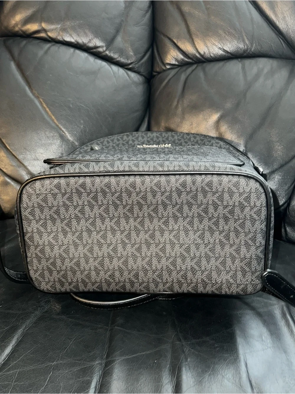Michael Kors Black & Gray Signature Backpack